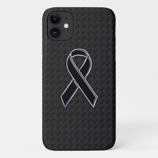 クロムブラックスタイリッシュリボン認識度 Case-Mate iPhoneケース (裏面)