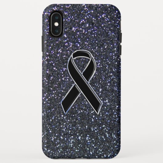 クロムブラックリボン認識度ミッドナイトブルー Case-Mate iPhoneケース (裏面)