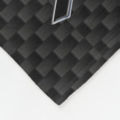 クロムブラックリボン認識度炭素繊維 フリースブランケット (角)