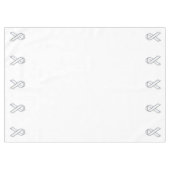 クロムプリントベルテッドホワイトリボン認識度 テーブルクロス (正面(横))