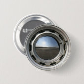 クロムホイールキャップが付いている356のクラシック車車輪(縁) 缶バッジ (正面&裏面)