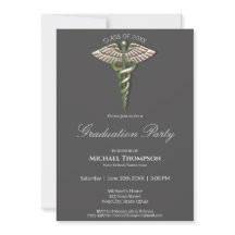 クロムホログラフィックカドゥセウス卒業招待状