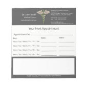 クロムホログラフィック3Dカドゥセウス医療アポイントメント ノートパッド (正面)