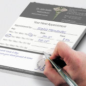 クロムホログラフィック3Dカドゥセウス医療アポイントメント ノートパッド