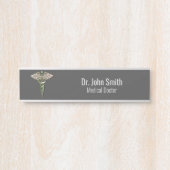 クロムホログラフィック3D医療用カデュース サインプレート (正面)