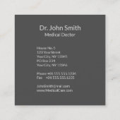 クロムホログラフィック3D医療用カデュース スクエア名刺 (裏面)