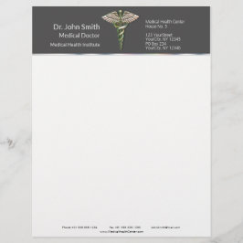 クロムホログラフィック3D医療用カデュース レターヘッド