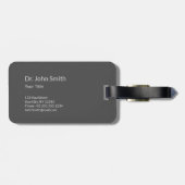 クロムホログラフィック3D医療用カドゥセウス ラゲッジタグ (裏面横)