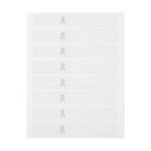 クロムホワイトリボン認識度市松模様にオン ラップアラウンド宛名ラベル (シート)