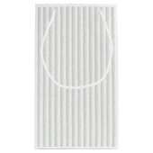 クロムホワイトリボン認識度(粒状のストライプ) スモールペーパーバッグ (裏面)