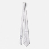 クロムホワイトリボン認識度(粒状のストライプ) ネクタイ (裏面)