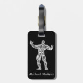 クロムボディービルダーの荷物のラベル ラゲッジタグ (裏面縦)