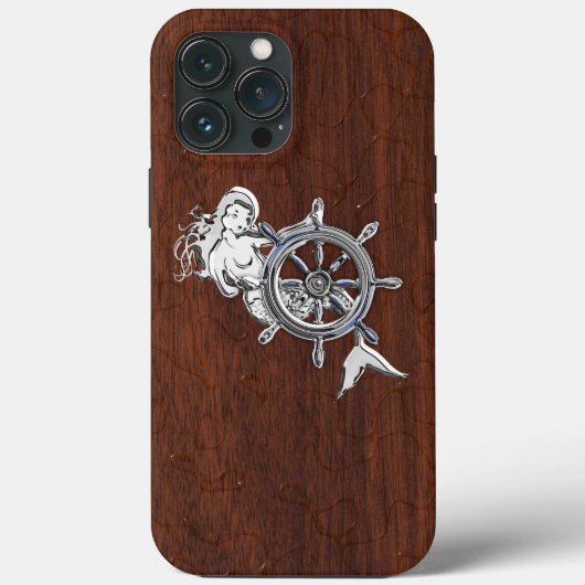 クロムマーメイドオンウェットマホガニープリント Case-Mate iPhoneケース (裏面)