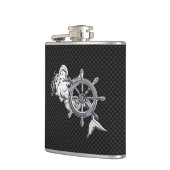 クロムマーメイドオンカーボンファイバープリント フラスク (左)