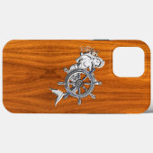 クロムマーメイドオンティークベニヤプリント Case-Mate iPhoneケース (裏面 (横))