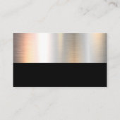 クロムメタリックブラックカラーブロック 名刺 (裏面)