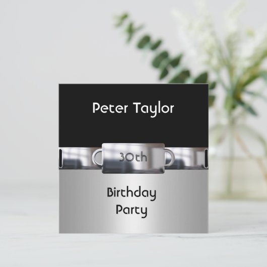 クロムメタルシルバーメンズ30thバースデーマン 招待状 (スタンド正面)