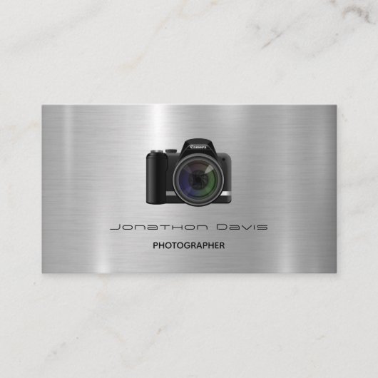 クロムメタルデザイン撮影カメラ 名刺 (正面)