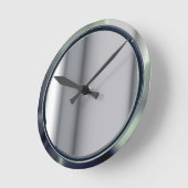 クロムメタルデザイン ラウンド壁時計 (傾斜)