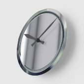 クロムメタルデザイン ラウンド壁時計 (傾斜)