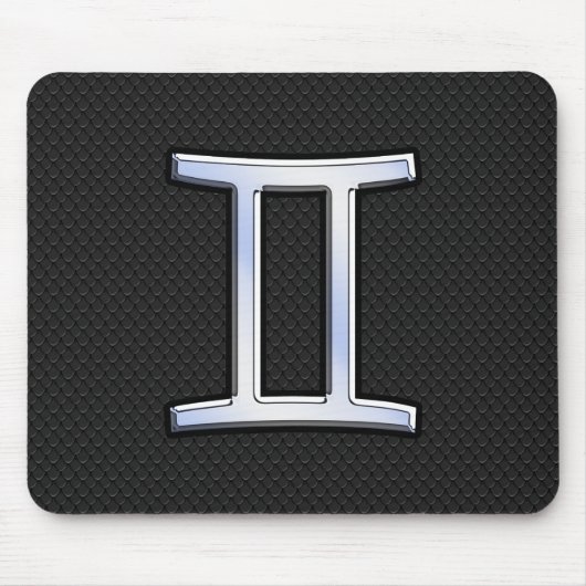 クロムモダンライクジェミニ〔占星術の〕十二宮図標識 マウスパッド (正面)