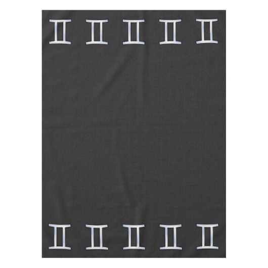 クロムモダンライクジェミニ〔占星術の〕十二宮図記号 テーブルクロス (正面)