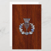 クロムライクアザミオンマホガニーウッドスタイル 便箋 (正面/裏面)