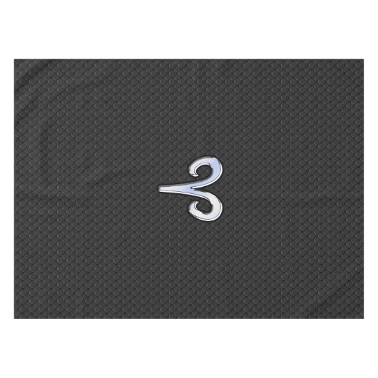 クロムライクアリー〔占星術の〕十二宮図シンボルスネークスキンスタイル テーブルクロス (正面(横))