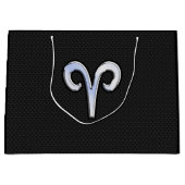 クロムライクアリー〔占星術の〕十二宮図シンボルスネークスキンスタイル ラージペーパーバッグ (正面)