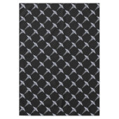 クロムライクカドゥセウス医療シンボルブラックデコール テーブルクロス (正面)