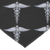 クロムライクカドゥセウス医療シンボルブラックデコール テーブルクロス (アングル)