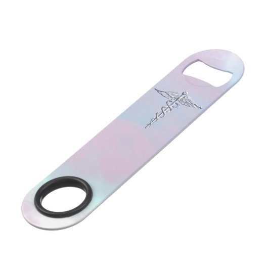 クロムライクカドゥセウス医療シンボルマザーパール スピード栓抜き (正面アングル)