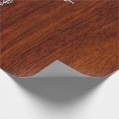 クロムライクカドゥセウス医療シンボルマホガニーブラウン ラッピングペーパー (角)