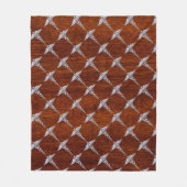 クロムライクカドゥセウス医療シンボルマホガニープリント フリースブランケット (正面)