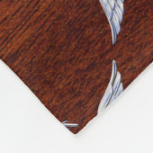 クロムライクカドゥセウス医療シンボルマホガニープリント フリースブランケット (角)