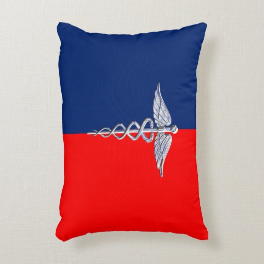 クロムライクカドゥセウス医療シンボルリーグデコール アクセントクッション (正面(垂直))