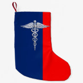 クロムライクカドゥセウス医療シンボルリーグデコール スモールクリスマスストッキング (正面)
