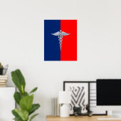 クロムライクカドゥセウス医療シンボルリーグデコール ポスター (ホームオフィス)