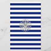 クロムライクコンパス航海のオンストライプ 便箋 (正面)