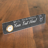 クロムライクチューラス〔占星術の〕十二宮図サインデコール デスクネームプレート (側面)