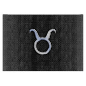 クロムライクトーラス〔占星術の〕十二宮図ブラックスネークスキン カッティングボード (正面)