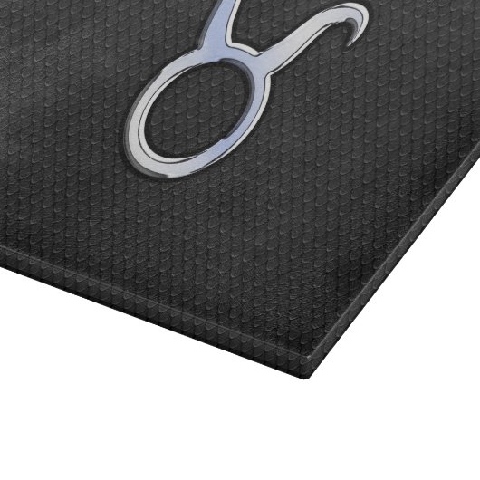 クロムライクトーラス〔占星術の〕十二宮図ブラックスネークスキン カッティングボード (角)