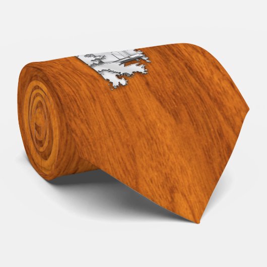 クロムライクハウスオンチークウッドプリント ネクタイ (ロール)