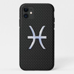 クロムライクピセス〔占星術の〕十二宮図サインオンブラックスキンスタイル iPhone 11 ケース