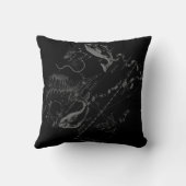 クロムライクピセス〔占星術の〕十二宮図サインオンブラックヘベリアス クッション (裏面)