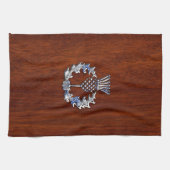 クロムライクマホガニー木目スコティスル キッチンタオル (横)