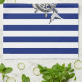 クロムライクマーメイド航海のオンストライプズ キッチンタオル (折り畳み)