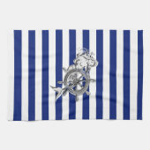 クロムライクマーメイド航海のオンストライプズ キッチンタオル (横)