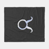 クロムライクモダントーラス〔占星術の〕十二宮図標識 フリースブランケット (正面(横))