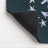 クロムライクヨットフラググリル車のプリント マウスパッド (コーナー)